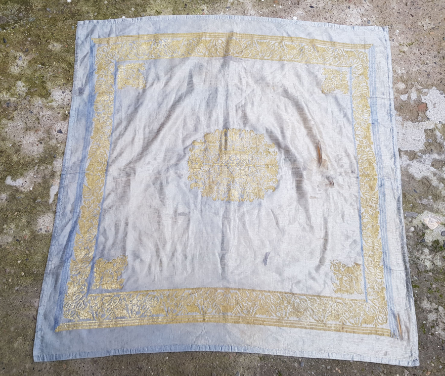 OSMANLI DÖNEMİ HEREKE YAPIMI SARAY İŞİ ALTIN SIRMA İŞÇİLİKLİ NADİR GELİN BOHÇASI