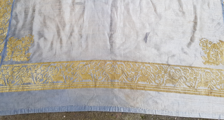 OSMANLI DÖNEMİ HEREKE YAPIMI SARAY İŞİ ALTIN SIRMA İŞÇİLİKLİ NADİR GELİN BOHÇASI