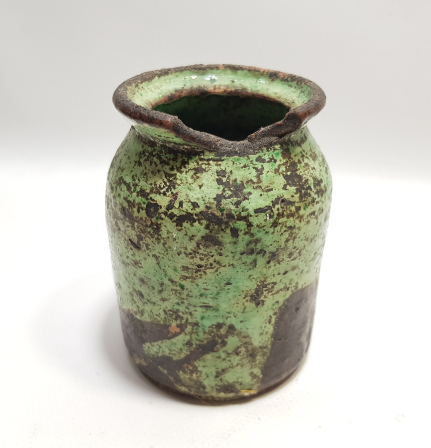 OSMANLI DÖNEMİ NADİR RENKTE KÜTAHYA İŞİ ŞİFACI - ECZACI KAVANOZU