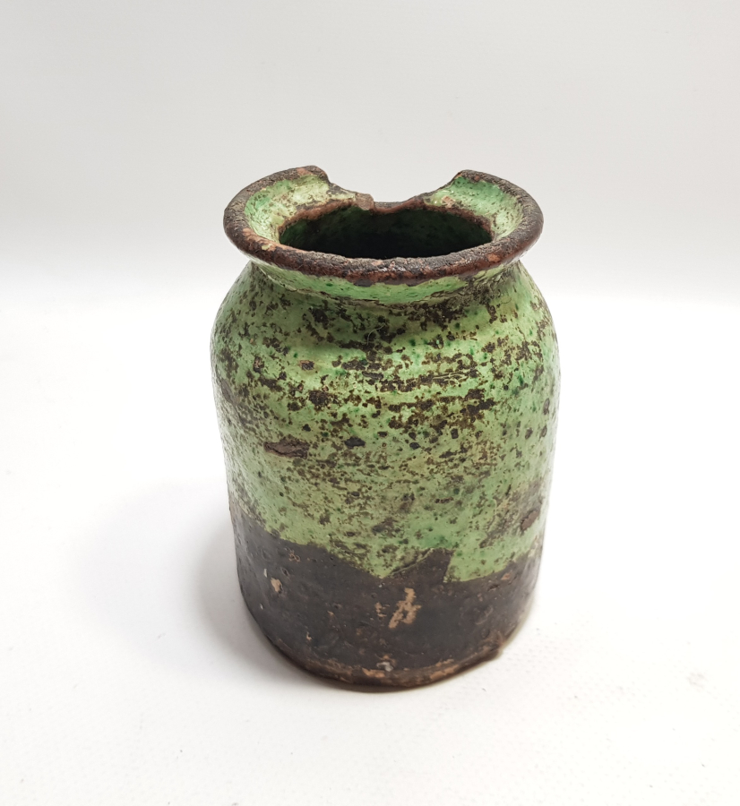 OSMANLI DÖNEMİ NADİR RENKTE KÜTAHYA İŞİ ŞİFACI - ECZACI KAVANOZU