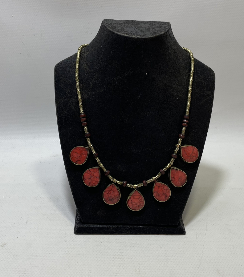 TURKUAZ TAŞLI ANTİKA TÜRKMEN İŞİ GERDANLIK