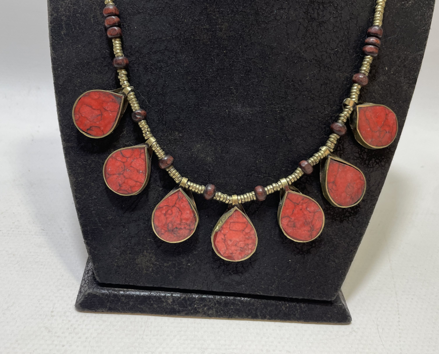 TURKUAZ TAŞLI ANTİKA TÜRKMEN İŞİ GERDANLIK