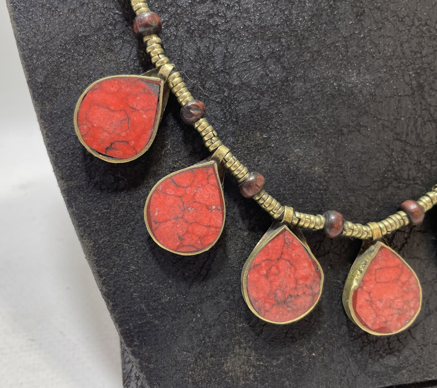 TURKUAZ TAŞLI ANTİKA TÜRKMEN İŞİ GERDANLIK