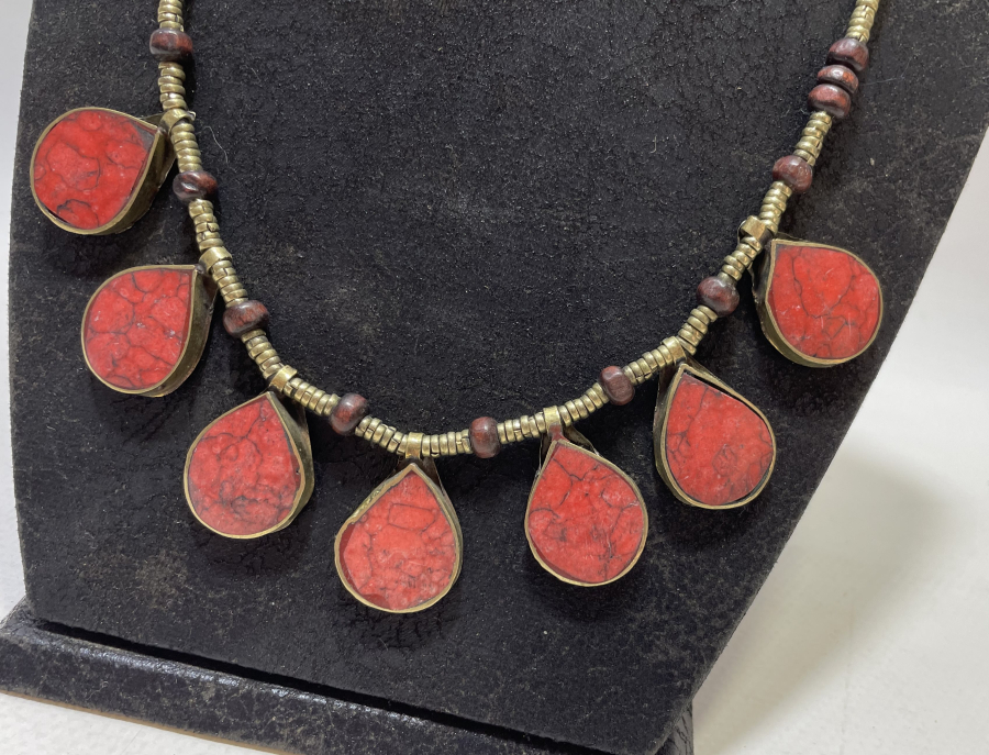 TURKUAZ TAŞLI ANTİKA TÜRKMEN İŞİ GERDANLIK