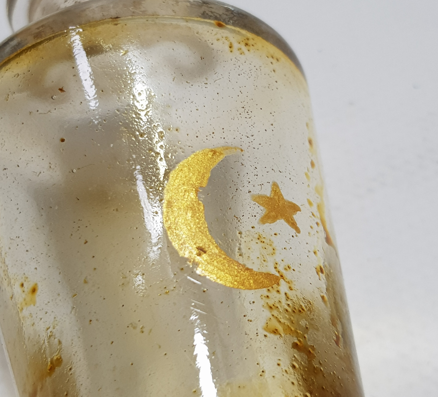 ÜZERİ AY YILDIZLI VE OSMANLICA YAZILI ÇOK NADİR BEYKOZ ŞİŞE