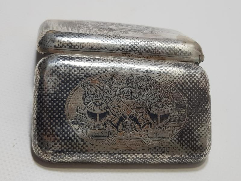 OSMANLI DEVLET ARMALI ERMENİ USTA İŞİ VAN DAMGALI GÜMÜŞ TÜTÜN TABAKASI