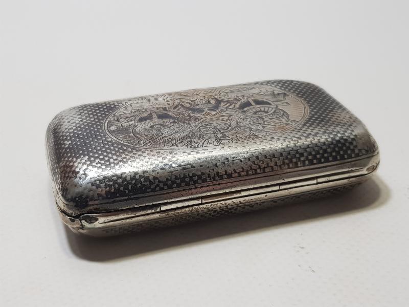 OSMANLI DEVLET ARMALI ERMENİ USTA İŞİ VAN DAMGALI GÜMÜŞ TÜTÜN TABAKASI