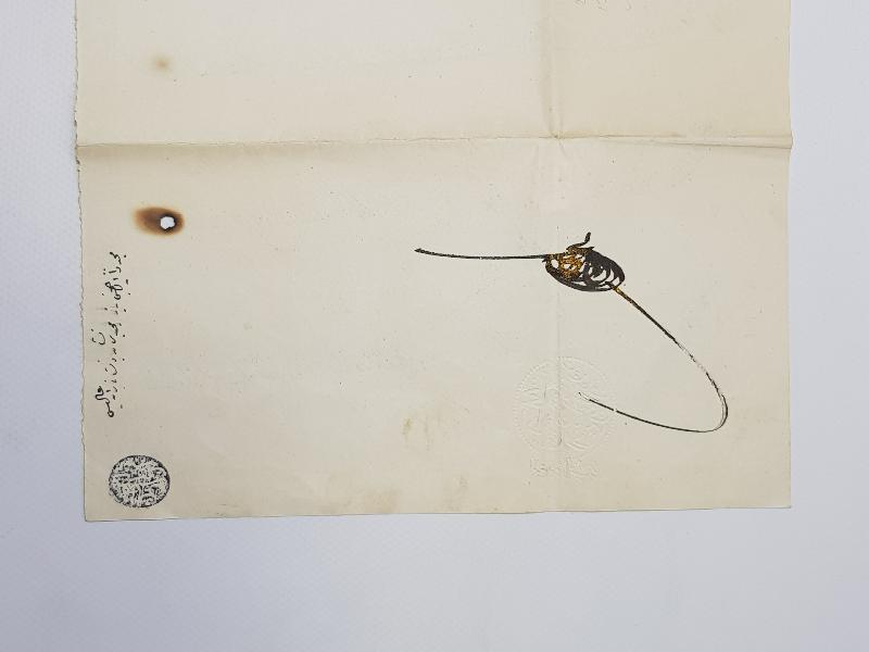 OSMANLI DÖNEMİ 3. DERECE MECİDİ NİŞANI BERATI