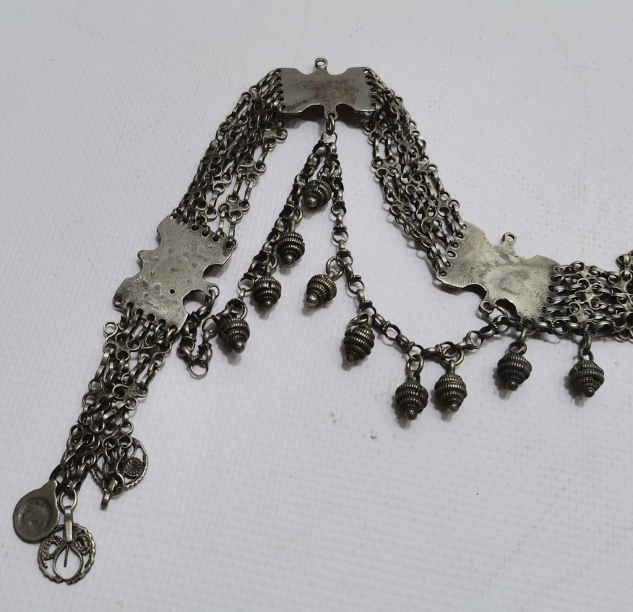 ÖZEL YAPIM ÇİFTLİ MODEL GÜMÜŞ KOLYE