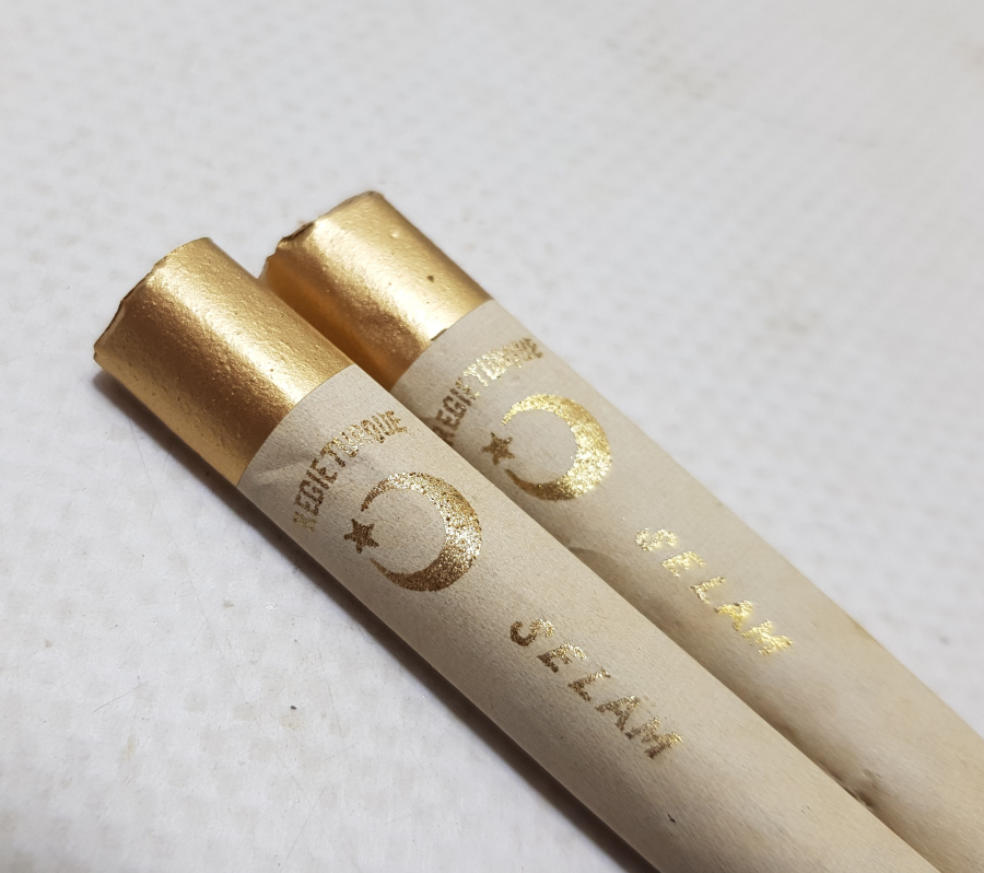 OSMANLI DÖNEMİ ALTIN VARAKLI KAĞITLI 2 ADET SİGARA