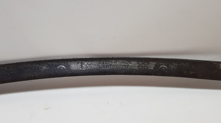 OSMANLI DÖNEMİ ÇOK NADİR GÜMÜŞ ÇAKMA İŞÇİLİKLİ KEMANKEŞ KILICI - KEMANKEŞ YATAĞANI