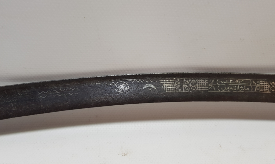 OSMANLI DÖNEMİ ÇOK NADİR GÜMÜŞ ÇAKMA İŞÇİLİKLİ KEMANKEŞ KILICI - KEMANKEŞ YATAĞANI