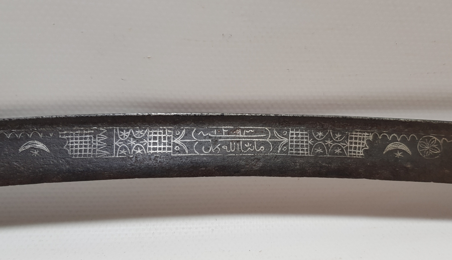 OSMANLI DÖNEMİ ÇOK NADİR GÜMÜŞ ÇAKMA İŞÇİLİKLİ KEMANKEŞ KILICI - KEMANKEŞ YATAĞANI