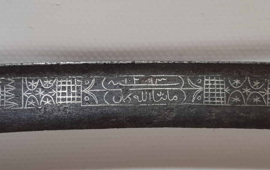 OSMANLI DÖNEMİ ÇOK NADİR GÜMÜŞ ÇAKMA İŞÇİLİKLİ KEMANKEŞ KILICI - KEMANKEŞ YATAĞANI