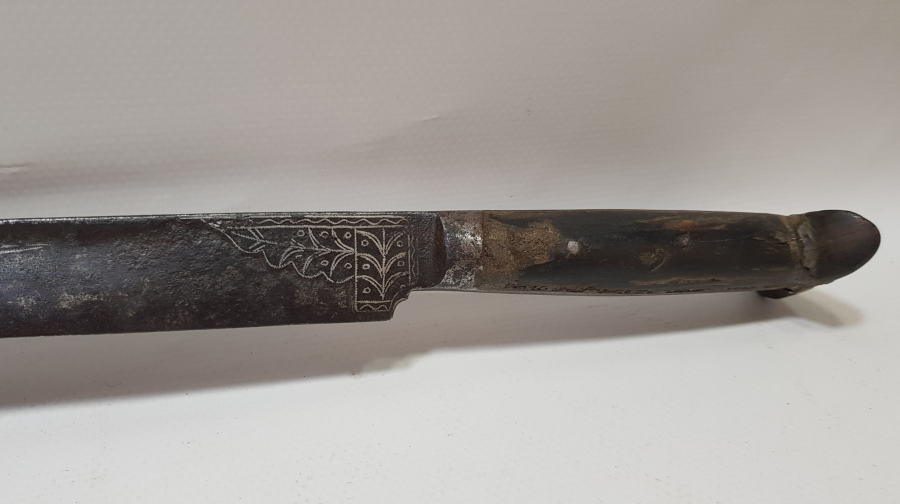 OSMANLI DÖNEMİ ÇOK NADİR GÜMÜŞ ÇAKMA İŞÇİLİKLİ KEMANKEŞ KILICI - KEMANKEŞ YATAĞANI