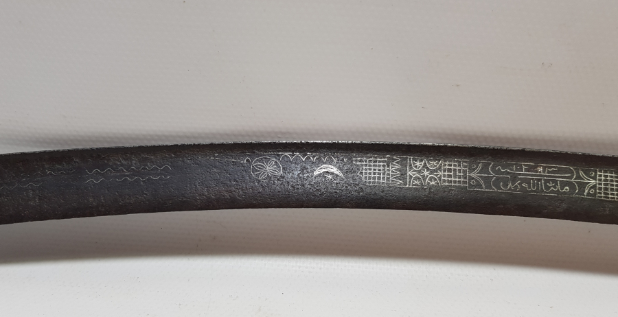 OSMANLI DÖNEMİ ÇOK NADİR GÜMÜŞ ÇAKMA İŞÇİLİKLİ KEMANKEŞ KILICI - KEMANKEŞ YATAĞANI