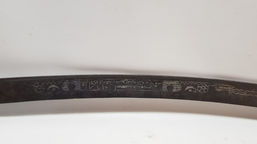 OSMANLI DÖNEMİ ÇOK NADİR GÜMÜŞ ÇAKMA İŞÇİLİKLİ KEMANKEŞ KILICI - KEMANKEŞ YATAĞANI