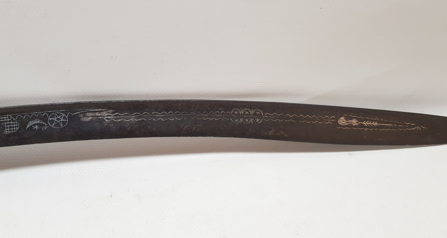 OSMANLI DÖNEMİ ÇOK NADİR GÜMÜŞ ÇAKMA İŞÇİLİKLİ KEMANKEŞ KILICI - KEMANKEŞ YATAĞANI