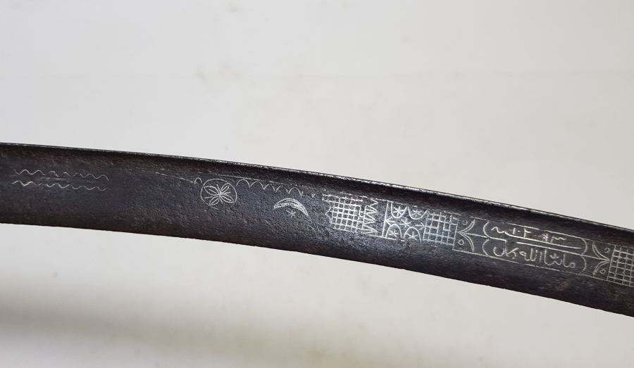 OSMANLI DÖNEMİ ÇOK NADİR GÜMÜŞ ÇAKMA İŞÇİLİKLİ KEMANKEŞ KILICI - KEMANKEŞ YATAĞANI