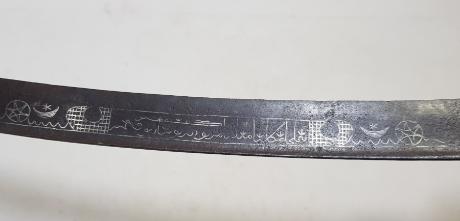 OSMANLI DÖNEMİ ÇOK NADİR GÜMÜŞ ÇAKMA İŞÇİLİKLİ KEMANKEŞ KILICI - KEMANKEŞ YATAĞANI