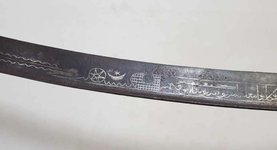 OSMANLI DÖNEMİ ÇOK NADİR GÜMÜŞ ÇAKMA İŞÇİLİKLİ KEMANKEŞ KILICI - KEMANKEŞ YATAĞANI