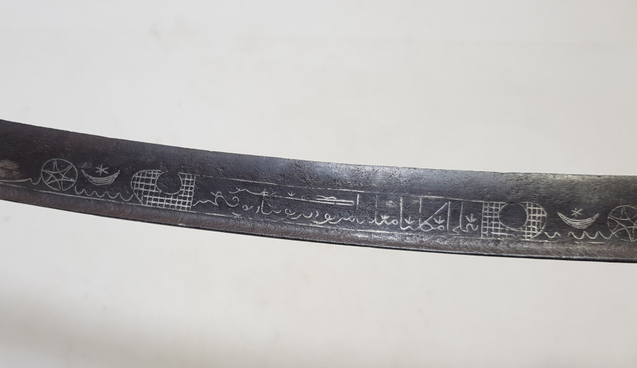 OSMANLI DÖNEMİ ÇOK NADİR GÜMÜŞ ÇAKMA İŞÇİLİKLİ KEMANKEŞ KILICI - KEMANKEŞ YATAĞANI