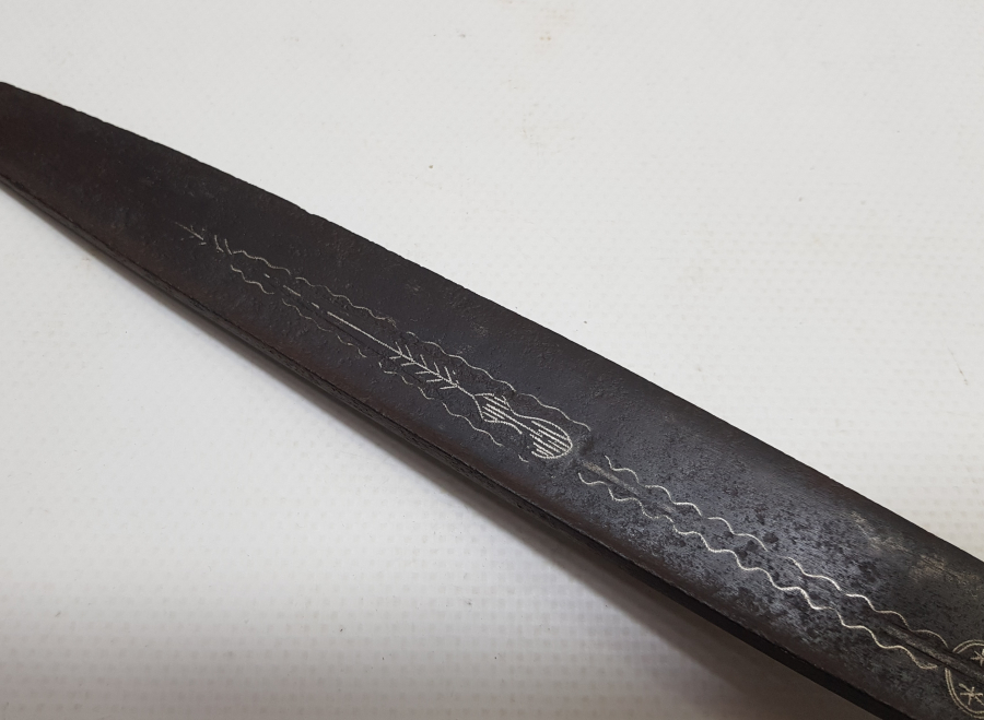 OSMANLI DÖNEMİ ÇOK NADİR GÜMÜŞ ÇAKMA İŞÇİLİKLİ KEMANKEŞ KILICI - KEMANKEŞ YATAĞANI