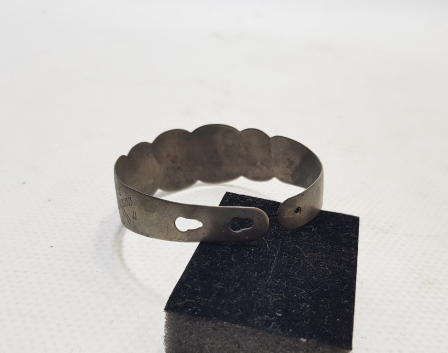 OSMANLI DÖNEMİ ÜZERİ VAN LALELİ VE OSMANLI YILDIZLI ERMENİ İŞİ GÜMÜŞ BİLEZİK