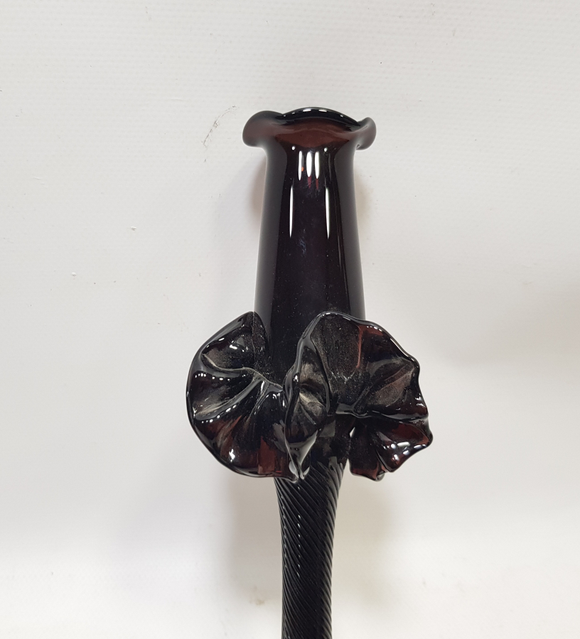 ÜFLEME CAMDAN MAMUL KOPARMA İŞÇİLİKLİ ANTİKA MURANO ŞAMDAN