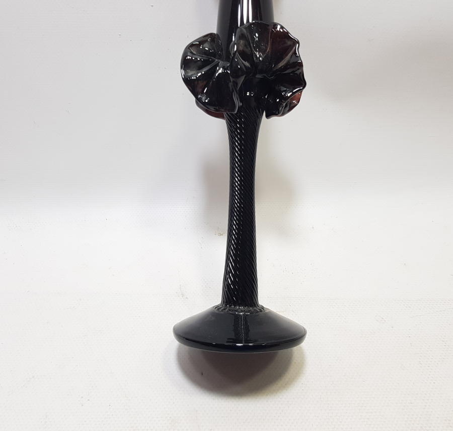 ÜFLEME CAMDAN MAMUL KOPARMA İŞÇİLİKLİ ANTİKA MURANO ŞAMDAN