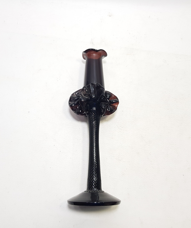 ÜFLEME CAMDAN MAMUL KOPARMA İŞÇİLİKLİ ANTİKA MURANO ŞAMDAN