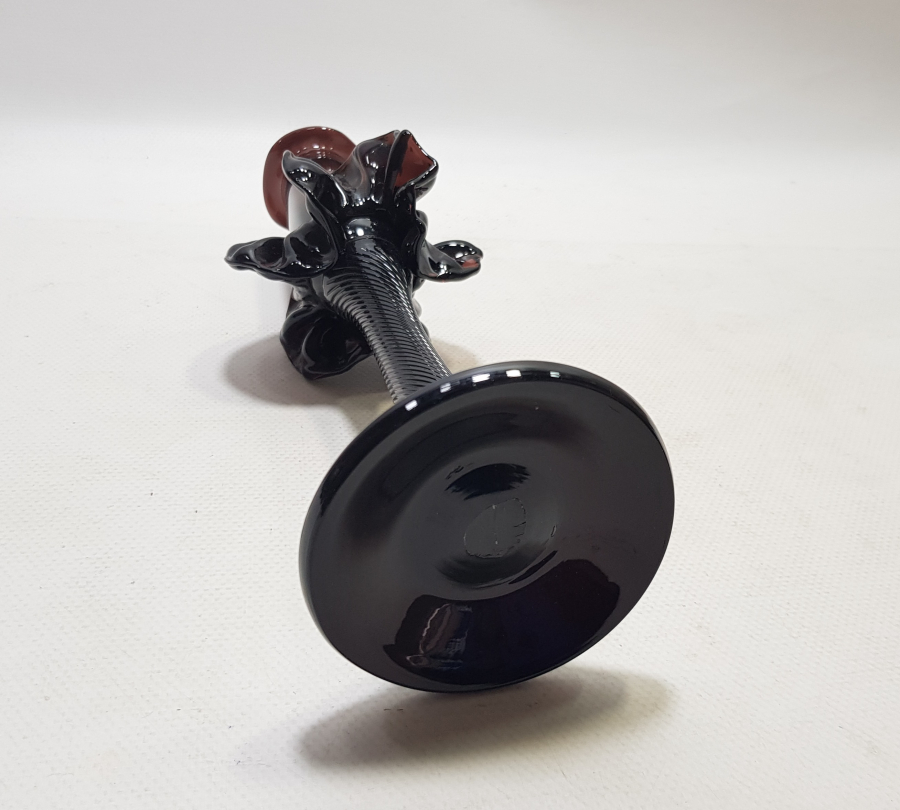 ÜFLEME CAMDAN MAMUL KOPARMA İŞÇİLİKLİ ANTİKA MURANO ŞAMDAN