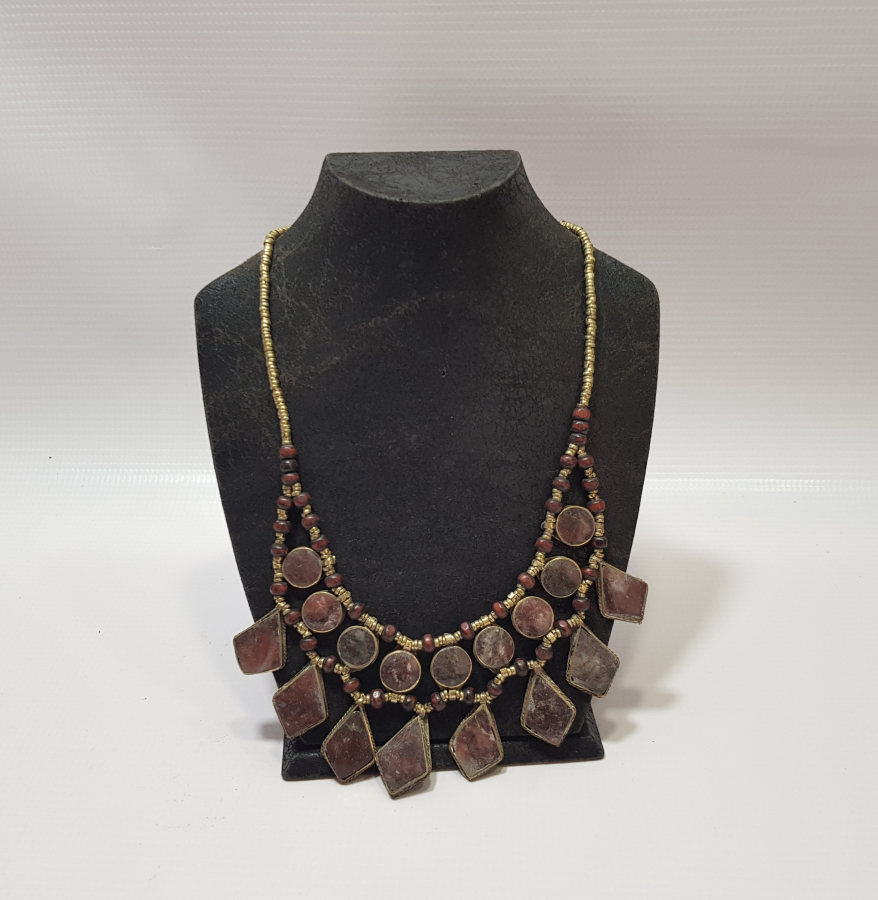 DOĞAL TAŞLI TÜRKMEN İŞİ ANTİKA GERDANLIK