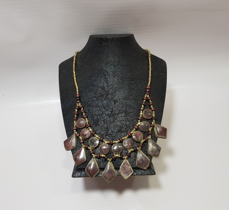 DOĞAL TAŞLI TÜRKMEN İŞİ ANTİKA GERDANLIK