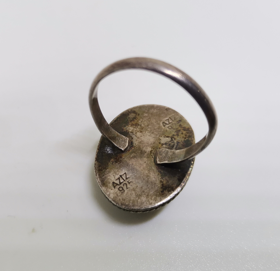 ÖZEL YAPIM DUMANLI KUVARS TAŞLI GÜMÜŞ YÜZÜK