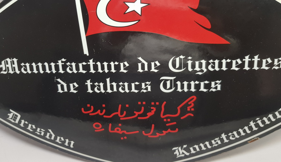 OSMANLICA VE FRANSIZCA YAZILI YÜKSEK KONDİSYONDA OSMANLI EMAYE TABELA