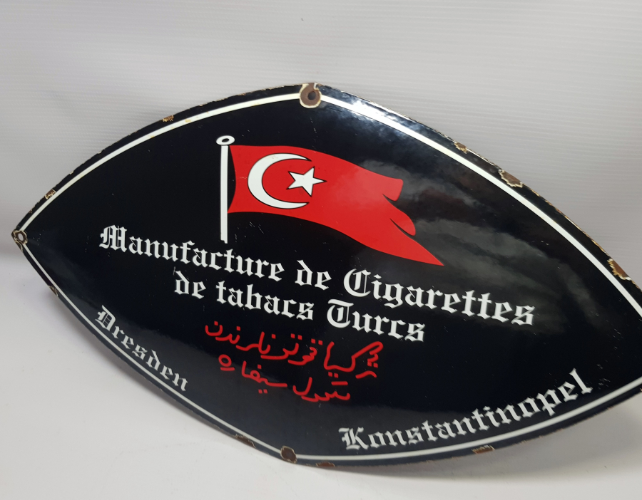 OSMANLICA VE FRANSIZCA YAZILI YÜKSEK KONDİSYONDA OSMANLI EMAYE TABELA