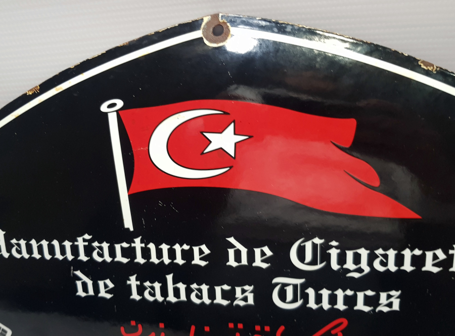 OSMANLICA VE FRANSIZCA YAZILI YÜKSEK KONDİSYONDA OSMANLI EMAYE TABELA