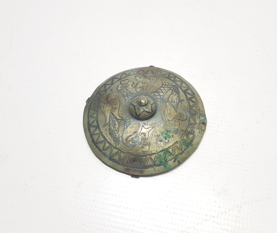 ÜZERİ LALE MOTİFLİ OSMANLI DÖNEMİ ERMENİ İŞİ GÜMÜŞ GELİN ALINLIĞI