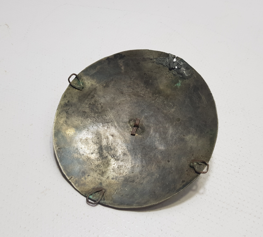 ÜZERİ LALE MOTİFLİ OSMANLI DÖNEMİ ERMENİ İŞİ GÜMÜŞ GELİN ALINLIĞI