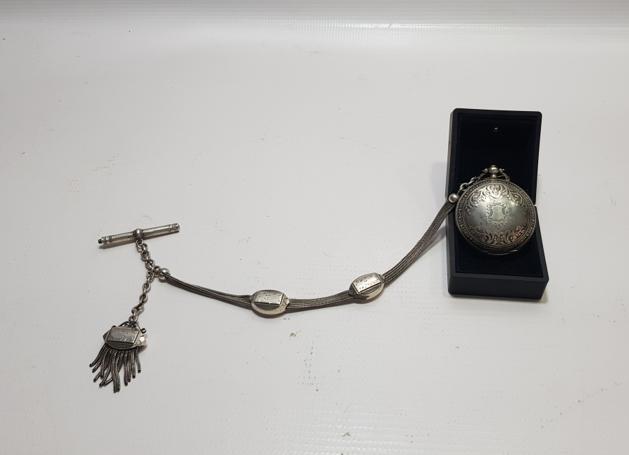 ORJİNAL KÖSTEĞİ İLE GÜMÜŞ KASA OSMANLI DÖNEMİ DENT LONDON CEP SAATİ