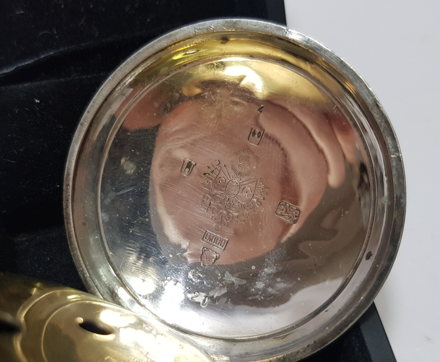 ORJİNAL KÖSTEĞİ İLE GÜMÜŞ KASA OSMANLI DÖNEMİ DENT LONDON CEP SAATİ