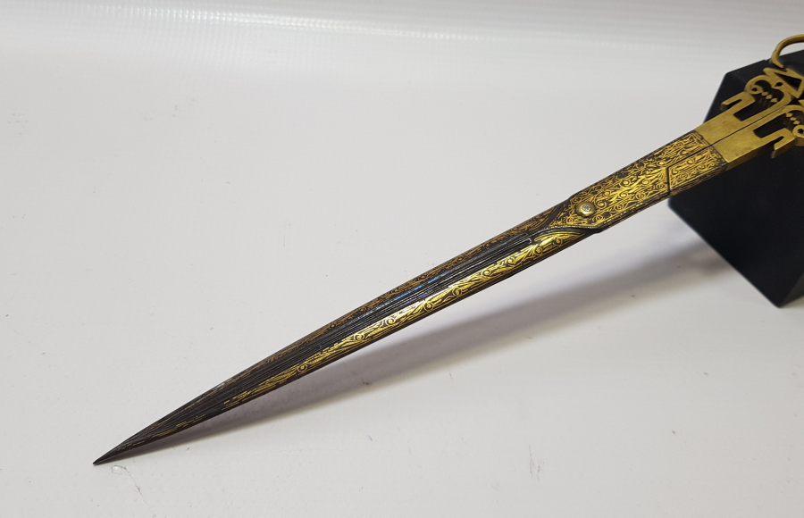 OSMANLI DÖNEMİ TAMAMI ALTIN ÇAKMA İŞÇİLİKLİ ÇOK NADİR HATTAT MAKASI