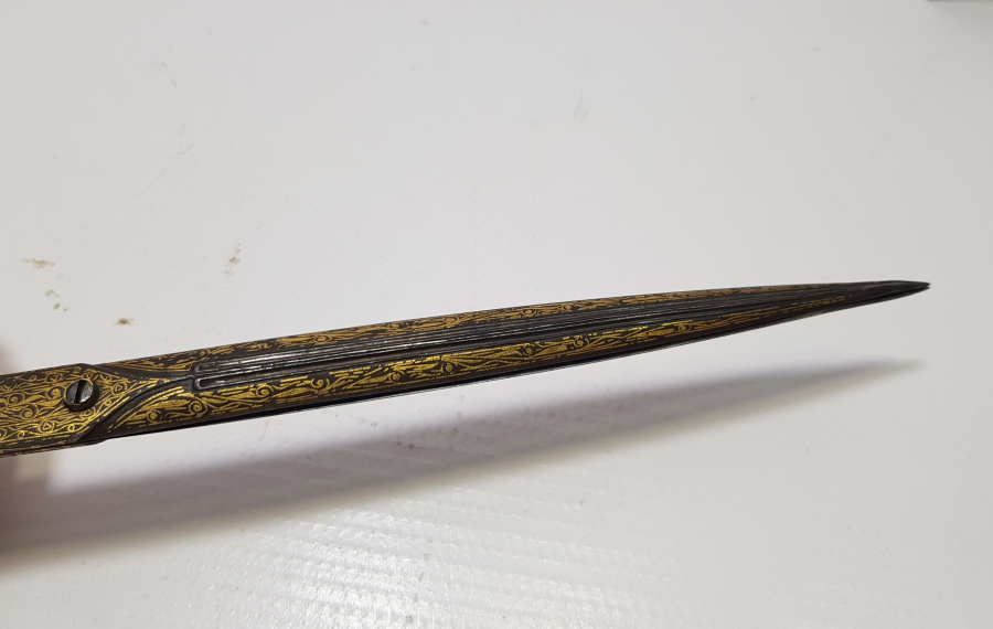 OSMANLI DÖNEMİ TAMAMI ALTIN ÇAKMA İŞÇİLİKLİ ÇOK NADİR HATTAT MAKASI