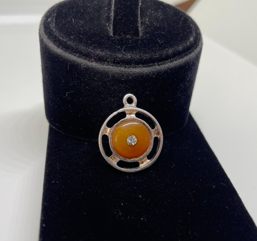 AKİK TAŞLI GÜMÜŞ KOLYE UCU