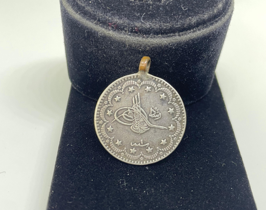 MEHMET REŞAT HAN DÖNEMİ KOLYEYE ÇEVRİLMİŞ GÜMÜŞ 5 KURUŞ