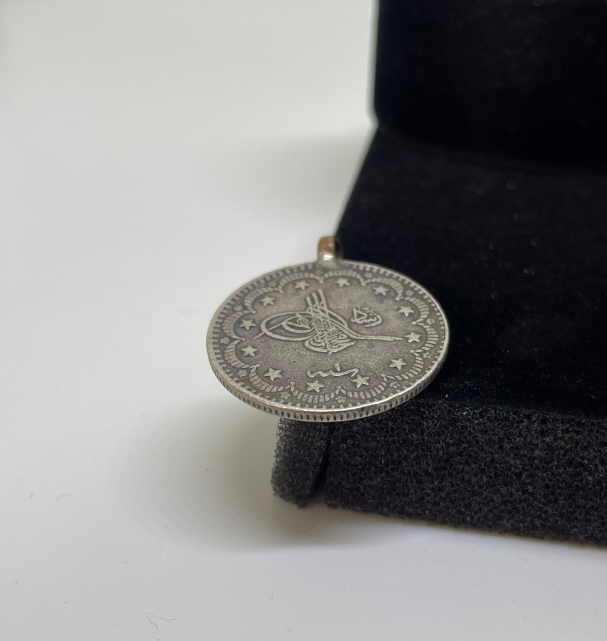 MEHMET REŞAT HAN DÖNEMİ KOLYEYE ÇEVRİLMİŞ GÜMÜŞ 5 KURUŞ