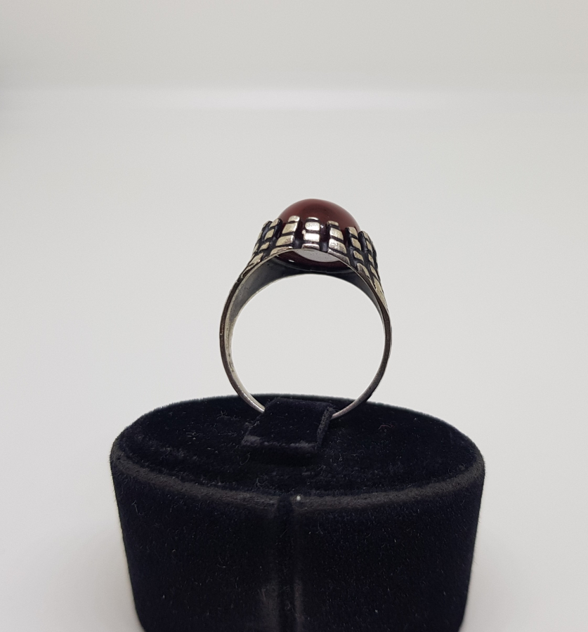 ÖZEL YAPIM DOĞAL TAŞLI GÜMÜŞ YÜZÜK