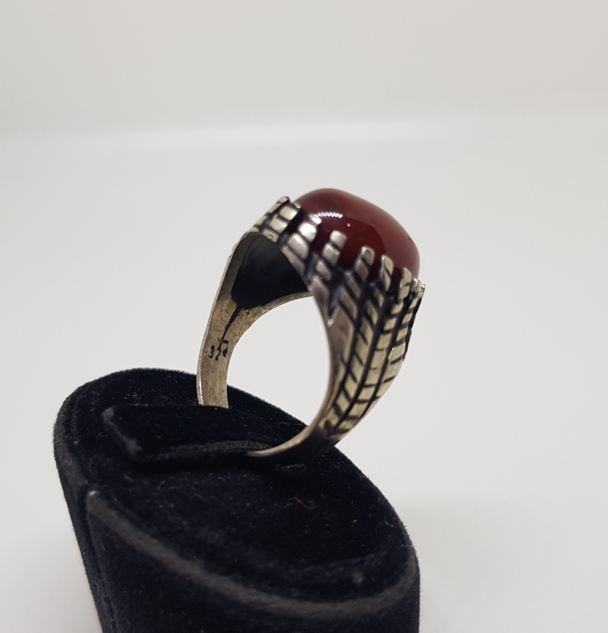 ÖZEL YAPIM DOĞAL TAŞLI GÜMÜŞ YÜZÜK