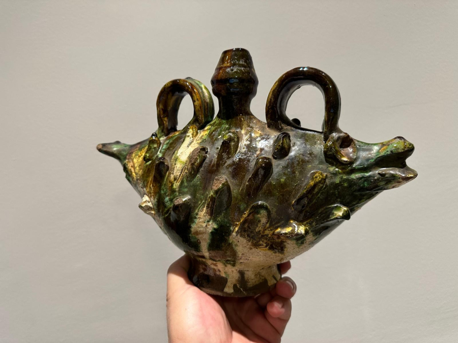 OSMANLI DÖNEMİ ÇOK NADİR ÇANAKKALE İŞİ BAŞIK FORMLU MATARA 